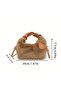 Life Women's Stylish Fur Zippered Soft Plush Shoulder Bag - 4