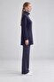 Sim Detailed Cashmere Double Set Navy Blue - 2