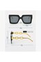 Life Women's Large Square Fashion Glasses White - 7