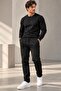 Men's Jacquard Steel Knitted Regular Elastic Waist Drawstring Zipper Comfortable J Jogger Pants Trousers