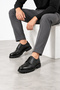 Ash Men's Genuine Leather Lace-Up Jurdan Sole Classic Shoes - Black - 3