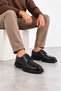Alba Men's Genuine Leather Laced Jurdan Sole Classic Shoes - Black - 3
