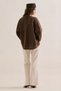 Linen Wide Sleeve Blouse Brown - 4