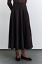 Buy Detailled Wide Skirt Brown - 6