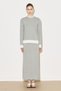 Easy Kontrast Long Sleeve Blouse Gray Melange - 2