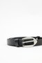 Antique Effect Leather Belt Brown - 3