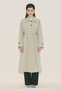Malene Buttoned Trench Coat Green - 4