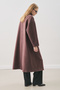 Soft Clothed Overcoat with Shoulder Straps Mürdüm - 8