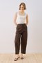 Gabardine Barrel Pants Brown - 3