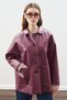 Classic Cut Leather Jacket Mürdüm - 6