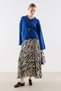 V-Neck Short Knit Sweater Blue - 3