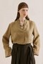 Linen Layered Collar Blazer Sahra
