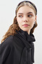 High Neck Tie-Up Blouse Black - 5