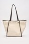 Canvas Tasseled City Bag Brown - 7
