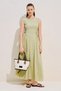 Textured Side-Tie Sleeveless Dress Çağla