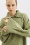 Wide Collar O Oversized Sweater Green - 6