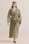 Muslin Embroidered Draped Skirt Adaçayi - 5