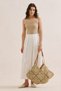Linen Mixed Natural Skirt Pants Ecru - 3