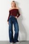 High Waist, Stretchy Denim Fabric Wide Leg Palazzo Women's Jeans Jean Pants @Cesena - 2