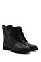 Women/Girls Black Zippered Rubber Sole Boots - 4