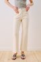 Mid waist flare leg jeans ecru - 3