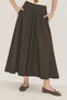 Kup Detailled Flared Skirt Brown - 7