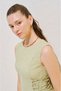 Textured Side-Tie Sleeveless Dress Çağla - 6