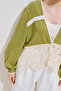 Lace-Detail Muslin Blouse Green - 6