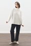 High Neck Tie-Up Blouse Ecru - 3