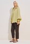 Ruched Collar Muslin Blouse Yellow - 6