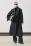Double-Breasted Wool Coat Black