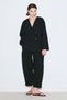 Rustic Buttoned Kimono Black - 5