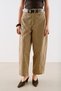 Yikamali Striped Barrel Pants Beige - 2