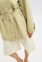 High Collar Belt Piece Trench Coat Milk Brown - 6