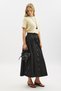 Lula Buttoned Skirt with Pleat Detail Black - 2