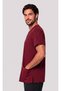 Men's Envelope Collar Bitter Green, Burgundy, Tile Lycra Belinda Fabric Doctor Scrubs Single Top - 3