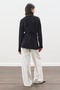 Black Blouse with Tie-Up Detail at the Waist - 4