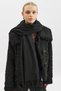 Buttoned Fur Coat Black - 3