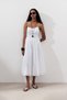 Tight Detailed Strap Dress Ecru