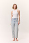High Waist Mom Fit Jeans Ice Blue - 2
