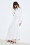 Muslin Waist Tight Dress Ecru - 3