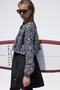 3-Piece Tessture Swimsuit Set with Windbreaker Zebra - 3