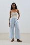 Linen Tie Trousers Blue - 4