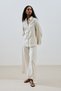 Linen Shirt with Wide Cuffs Stone