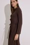 Drape Long Sleeve Dress Brown - 7