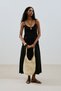 Textured Dress with Ruched Detail Black - 2