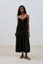 Textured Dress with Ruched Detail Black - 3