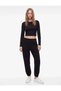 Three-Threaded, Ruffled, Pocketed, Lace-Up Waist Jogger Sports Sweatpants