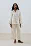 Linen Shirt with Wide Cuffs Stone - 5