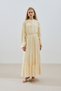 Long Tight Chiffon Dress Soft Yellow